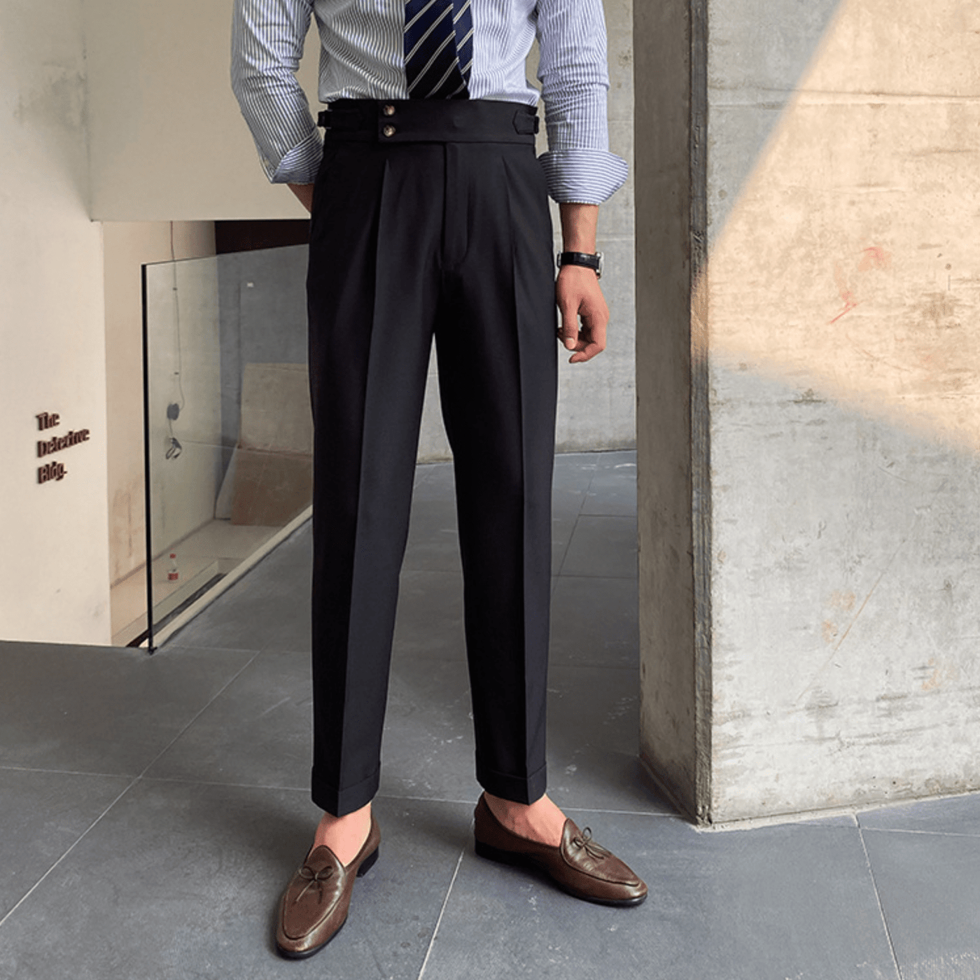 Edward™ - High-Waisted Pants - Curled