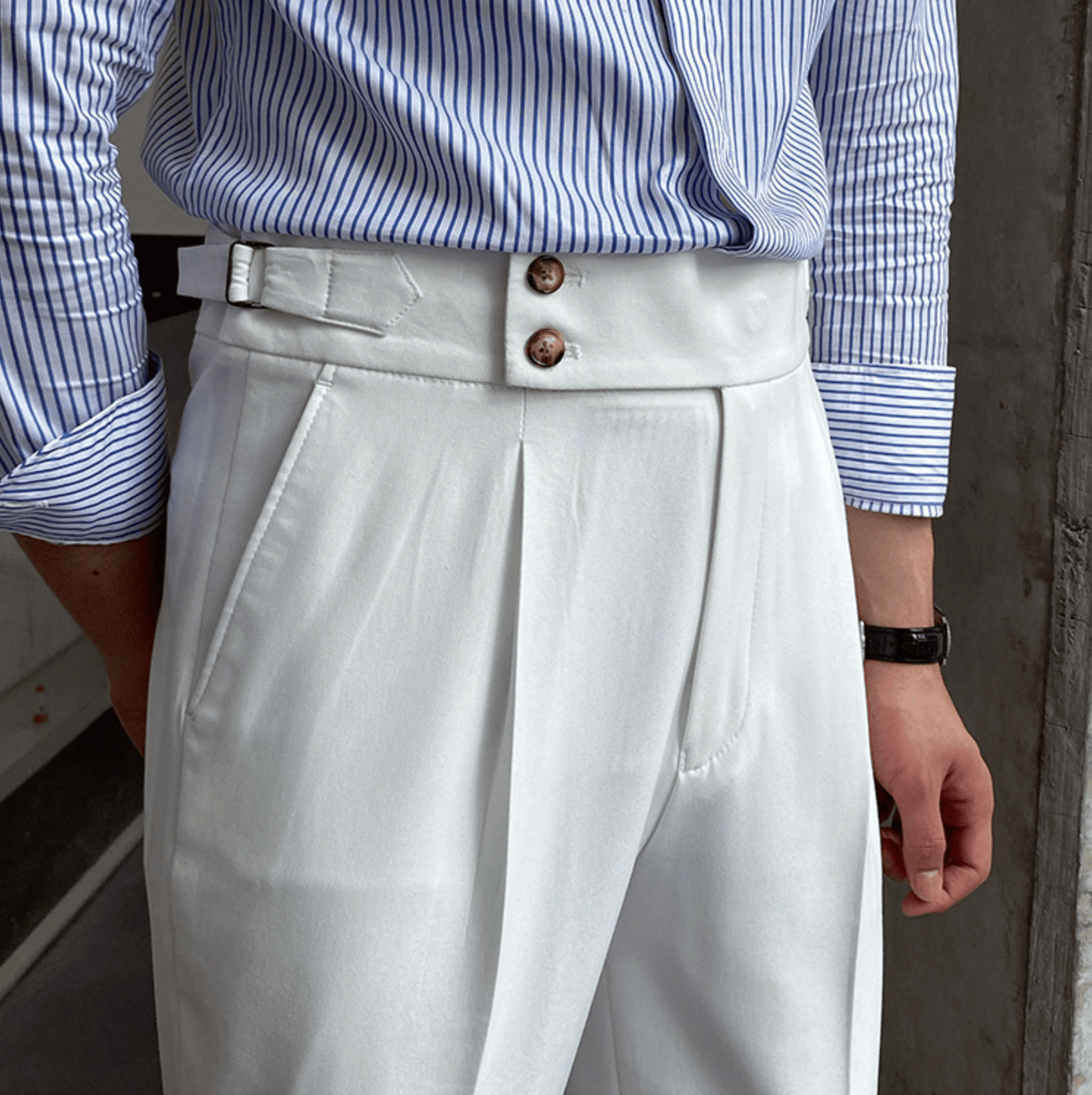 Edward™ - High-Waisted Pants - Curled