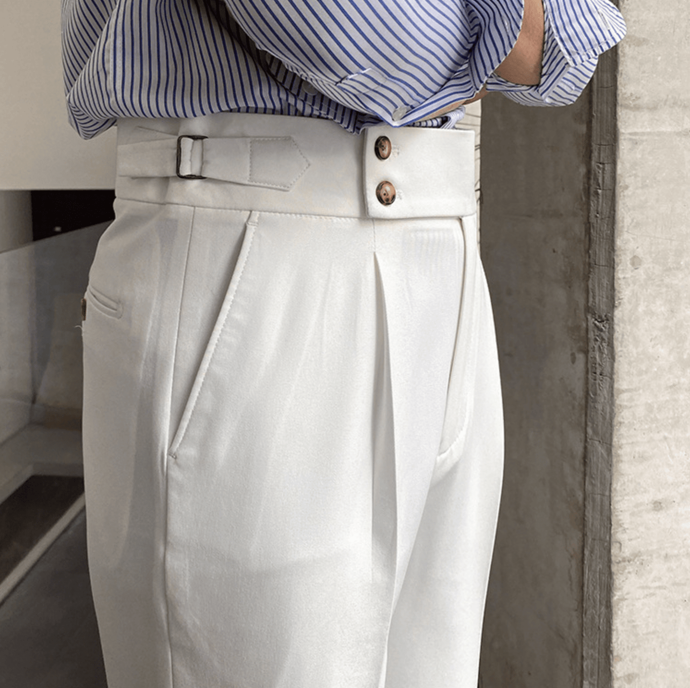 Edward™ - High-Waisted Pants - Curled