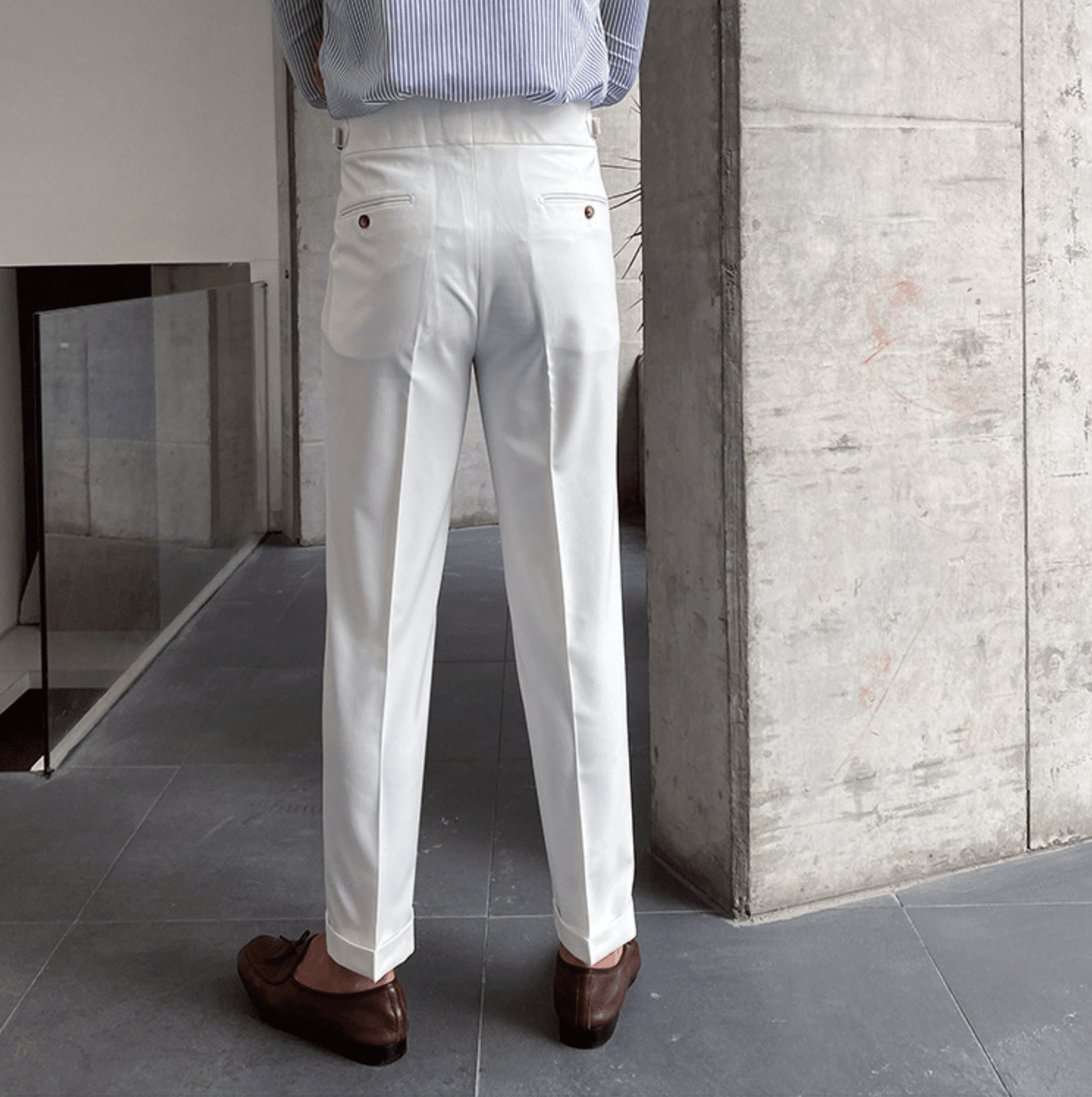 Edward™ - High-Waisted Pants - Curled