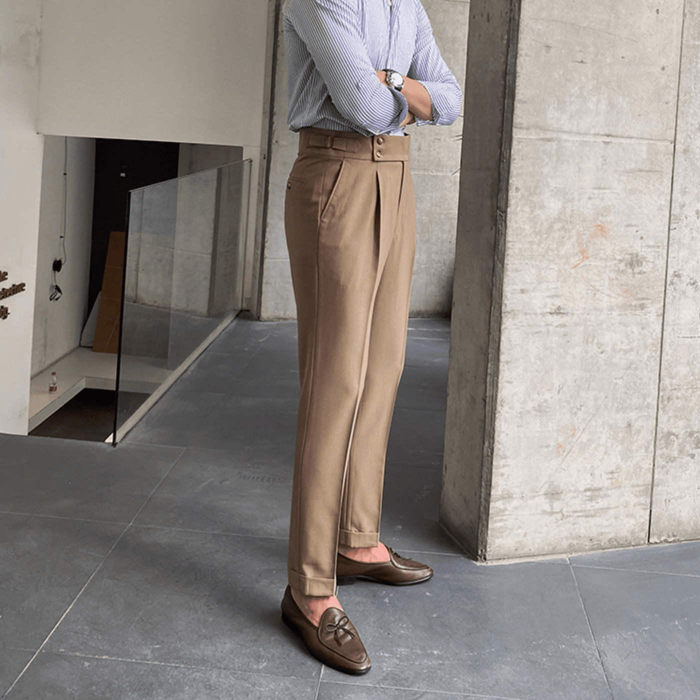 Edward™ - High-Waisted Pants - Curled