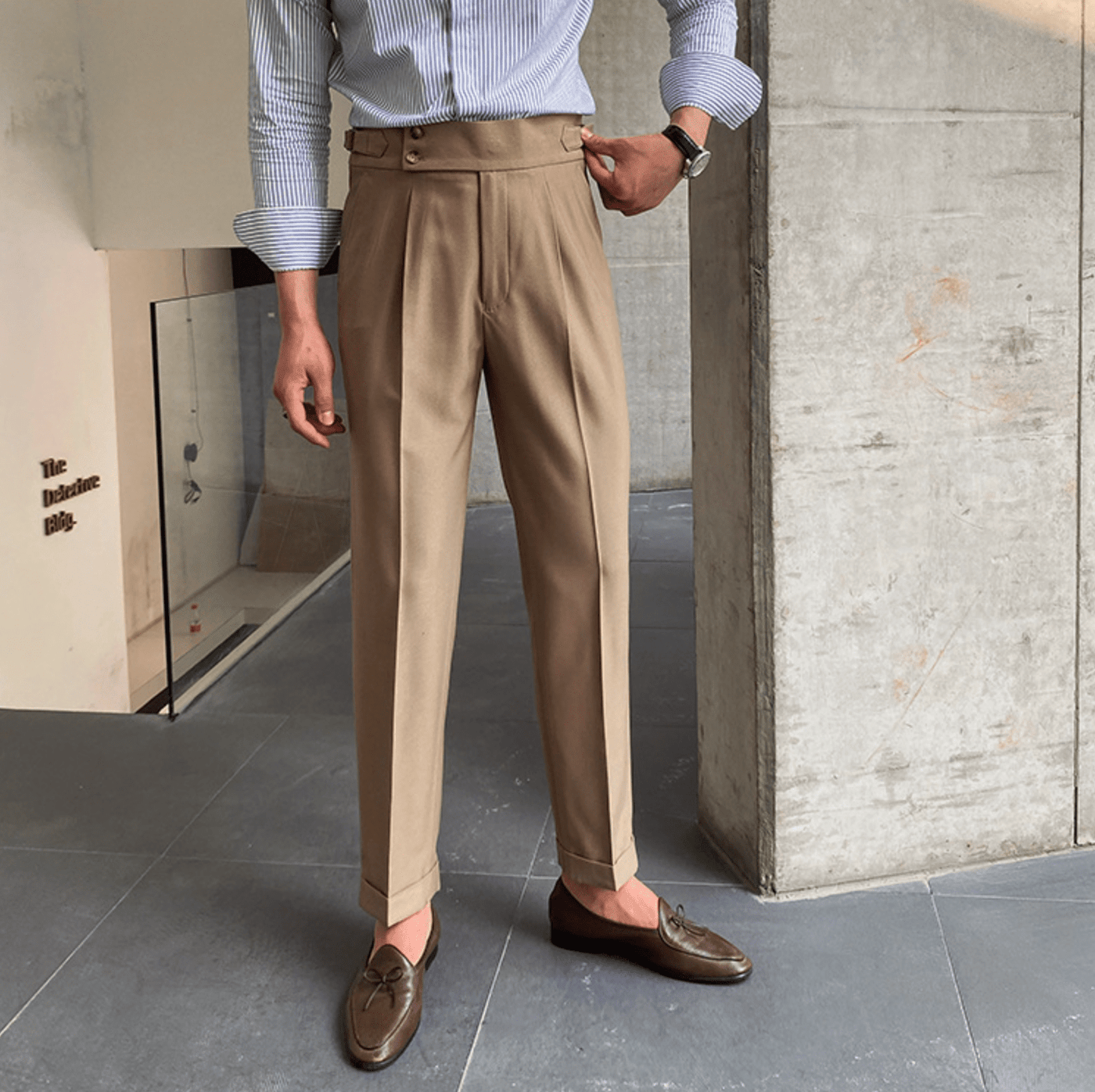 Edward™ - High-Waisted Pants - Curled