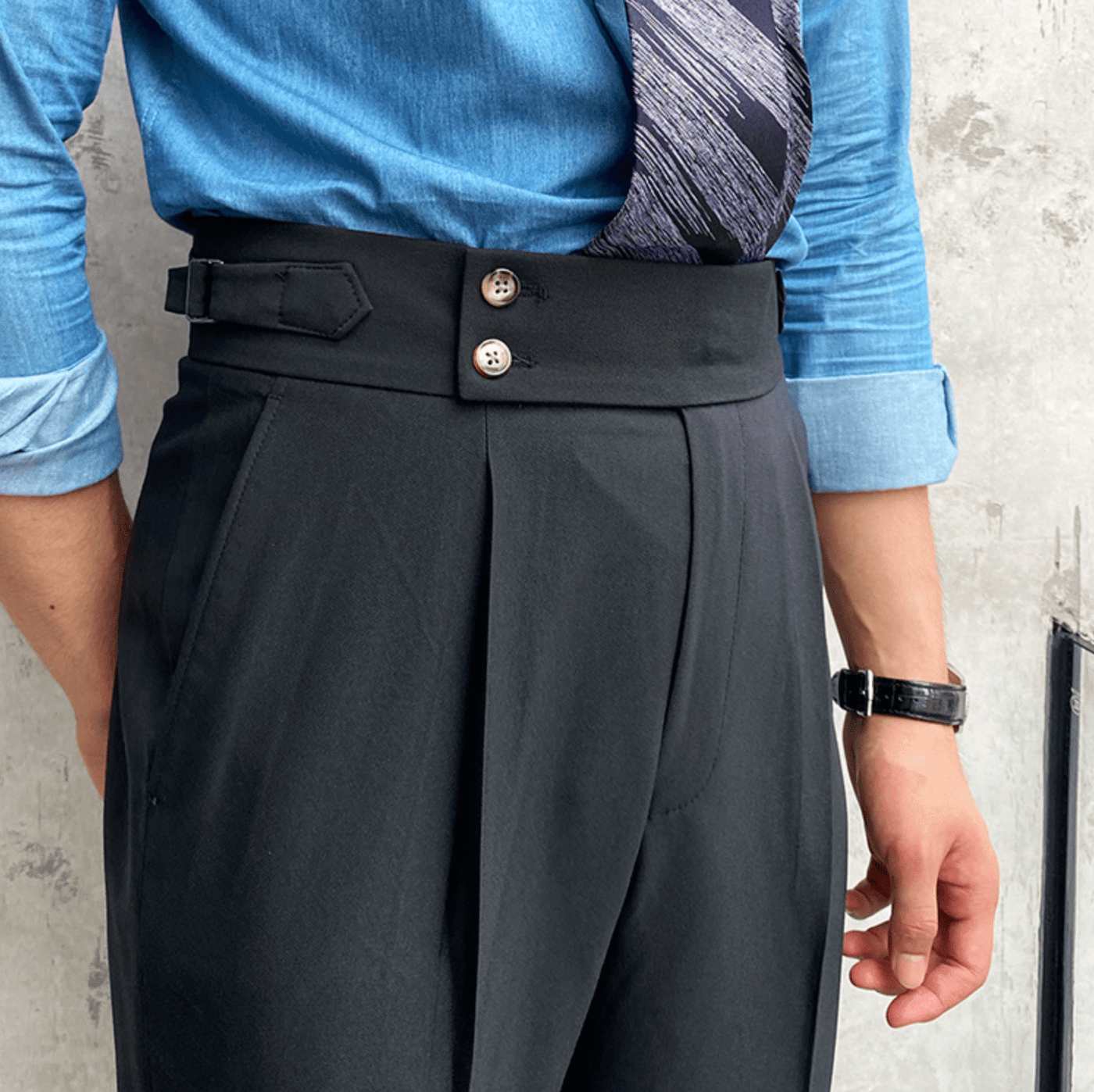 Edward™ - High-Waisted Pants - Curled