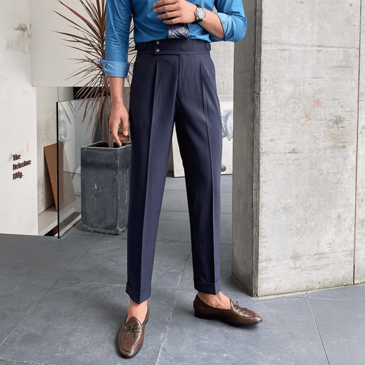 Edward™ - High-Waisted Pants - Curled