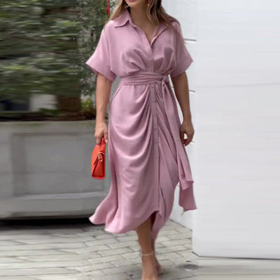 Fern - High-Waist Flounce Collar Dress