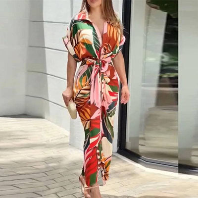 Fern - High-Waist Flounce Collar Dress